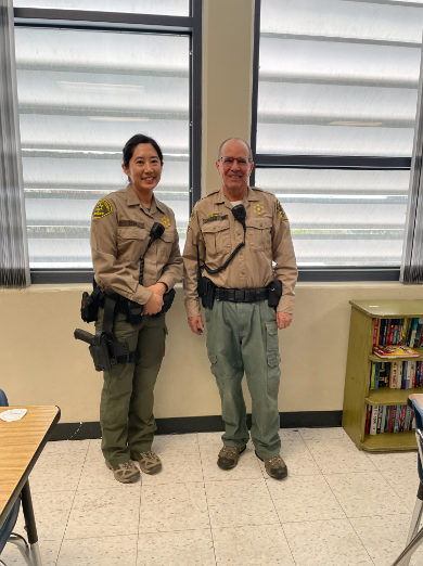 Two members of the Montrose Search and Rescue team(Doug Cramoline and Jennifer Tsai)